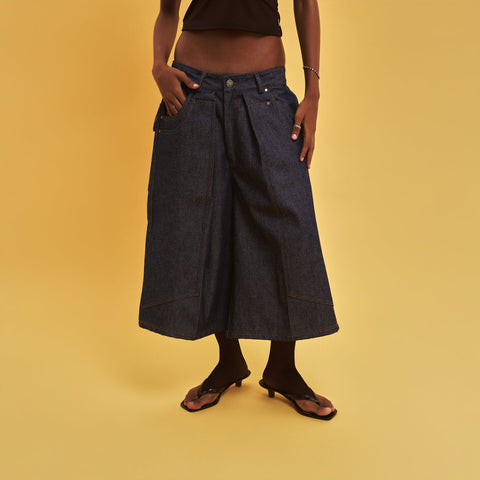 Long Denim Shorts